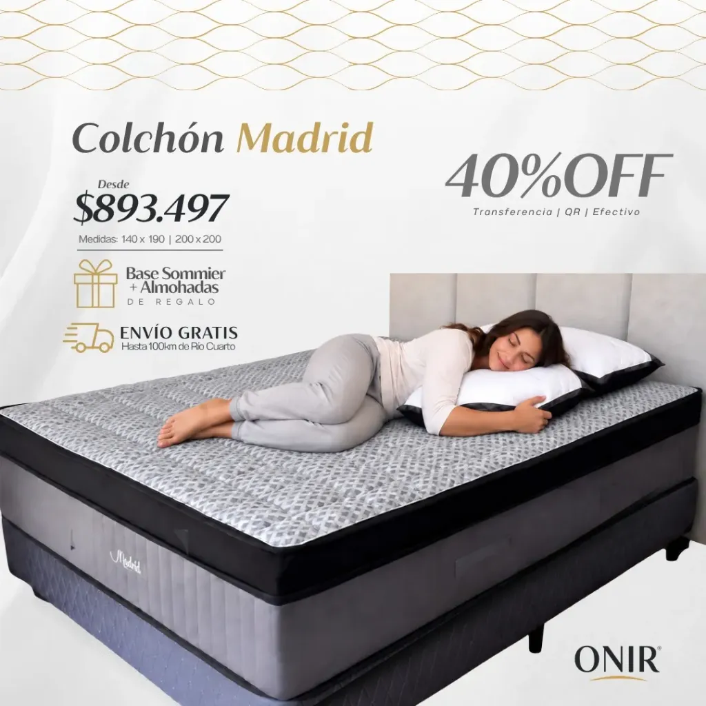 Colchon Madrid Resortes Onir Cf (140x190 (2 plazas))