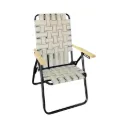 Reposera 20.002 caño 1'' cintas 5P - Negro