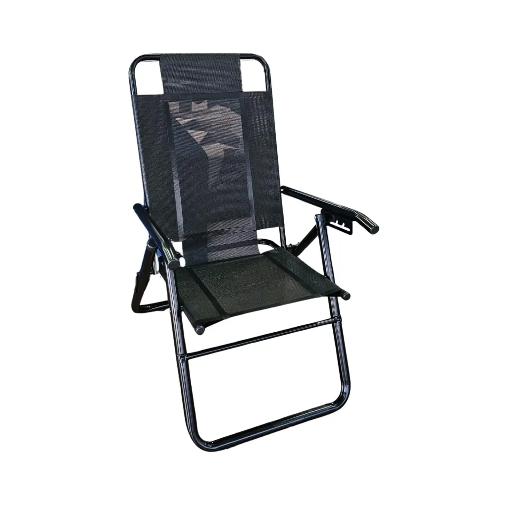 Reposera 80.040 aluminio 1 1/4" coversol 5P - Negro