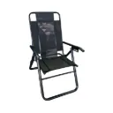 Reposera 80.040 aluminio 1 1/4" coversol 5P - Negro